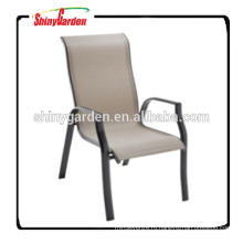 Высокая спинка обеденный стул стекируемые рука слинг, слинг современный стул отдыха 